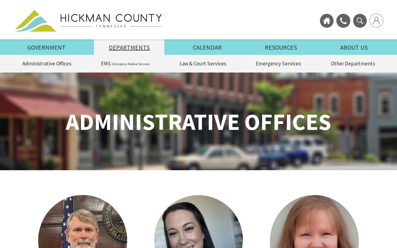 Hickman County administrative offices directory, distinct from criminal court records
